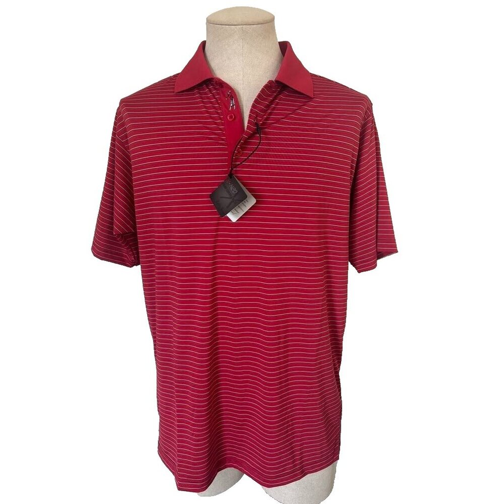 NWT BOBBY JONES Short Sleeve Polo Golf Shirt Mens Size Medium H-20 Performance